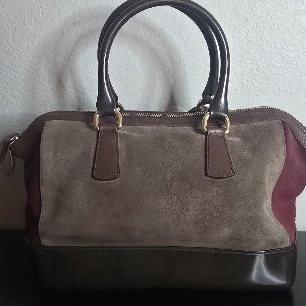 Furla Colorblock Suede/Candy Everyday HandBag - Picture 5 of 15